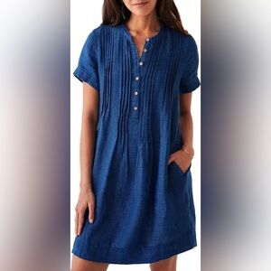 Faherty Gemina Linen Dress Size Medium